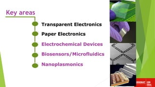 Key areas
Nanoplasmonics
Transparent Electronics
Electrochemical Devices
Paper Electronics
Biosensors/Microfluidics
 