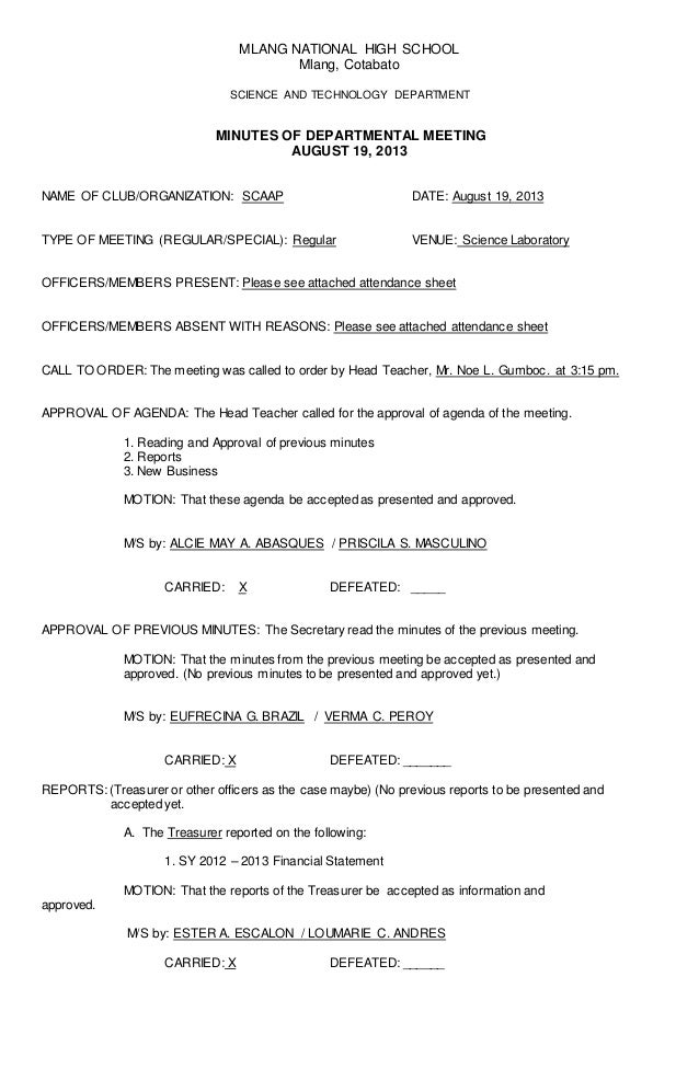 ADJOURNED MEETING AND NOTICE THEREOF Sample Clauses