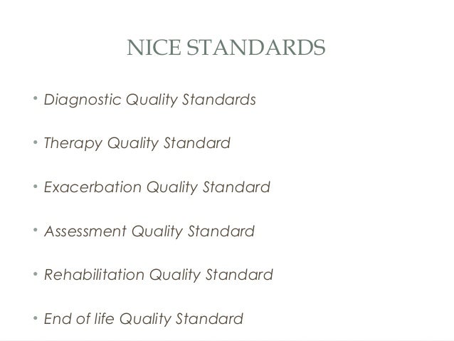 Implementing NICE Guidance and Quality Standards Outcomes 