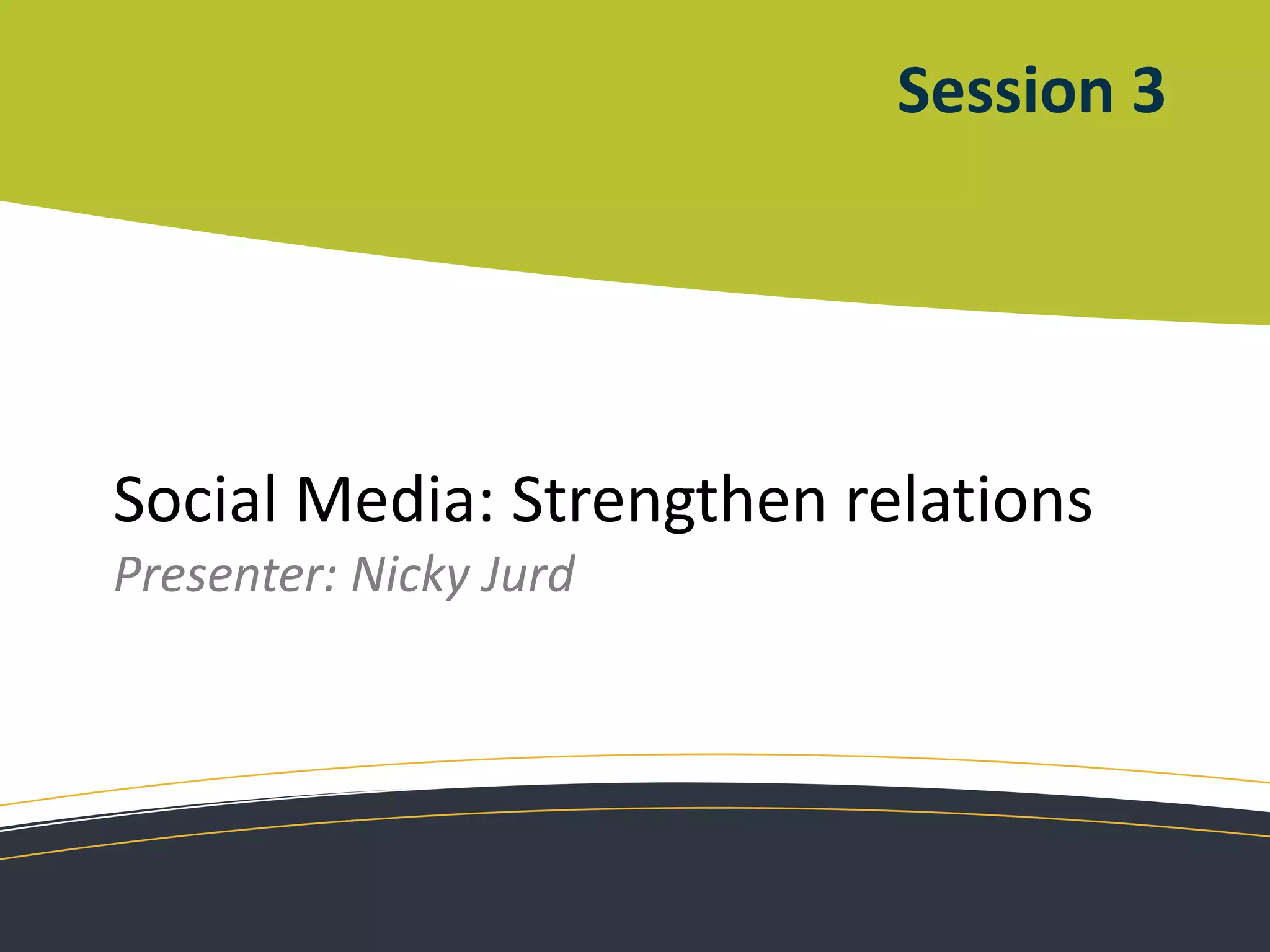   Spot issues and problems – early warning