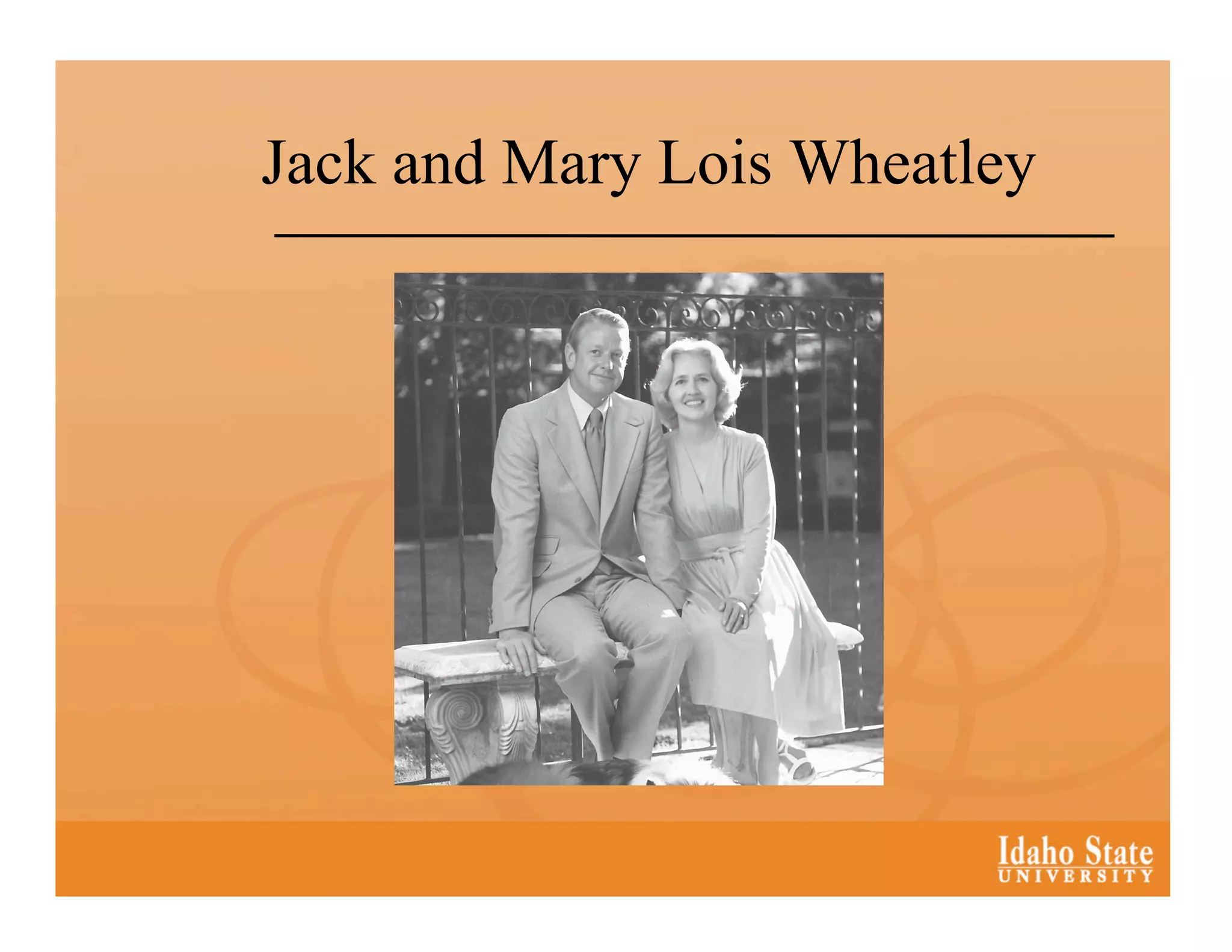 Jack and Mary Lois Wheatley
 
