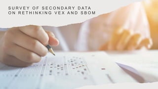 S U R V E Y O F S E C O N D A R Y D A T A
O N R E T H I N K I N G V E X A N D S B O M
 