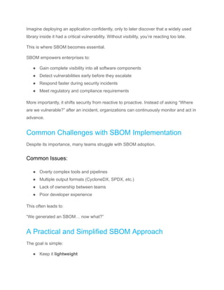 SBOM & CVE Explained: A Practical Guide to App Security | PDF