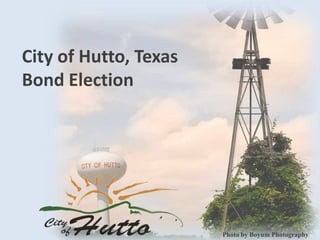 City of Hutto, TexasBond Election Photo by Boyum Photography 