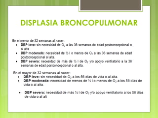 DISPLASIA BRONCOPULMONAR
 