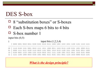 Sbox_design.pptIn the Data Encryption Standard (DES), S-boxes ...