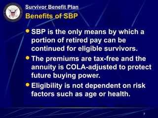 Sbp Checklist Survivor Benefit Plan Sbp | PPT