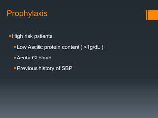 Spontaneous Bacterial peritonitis