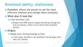 Addressing Histrionic Personality Disorder | PPTX