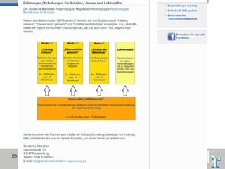 … spezielle Angebote für Schülerinnen und Schüler  28.02.2012 Staatliche Bibliothek Regensburg Schule und Geschichtsunterricht 