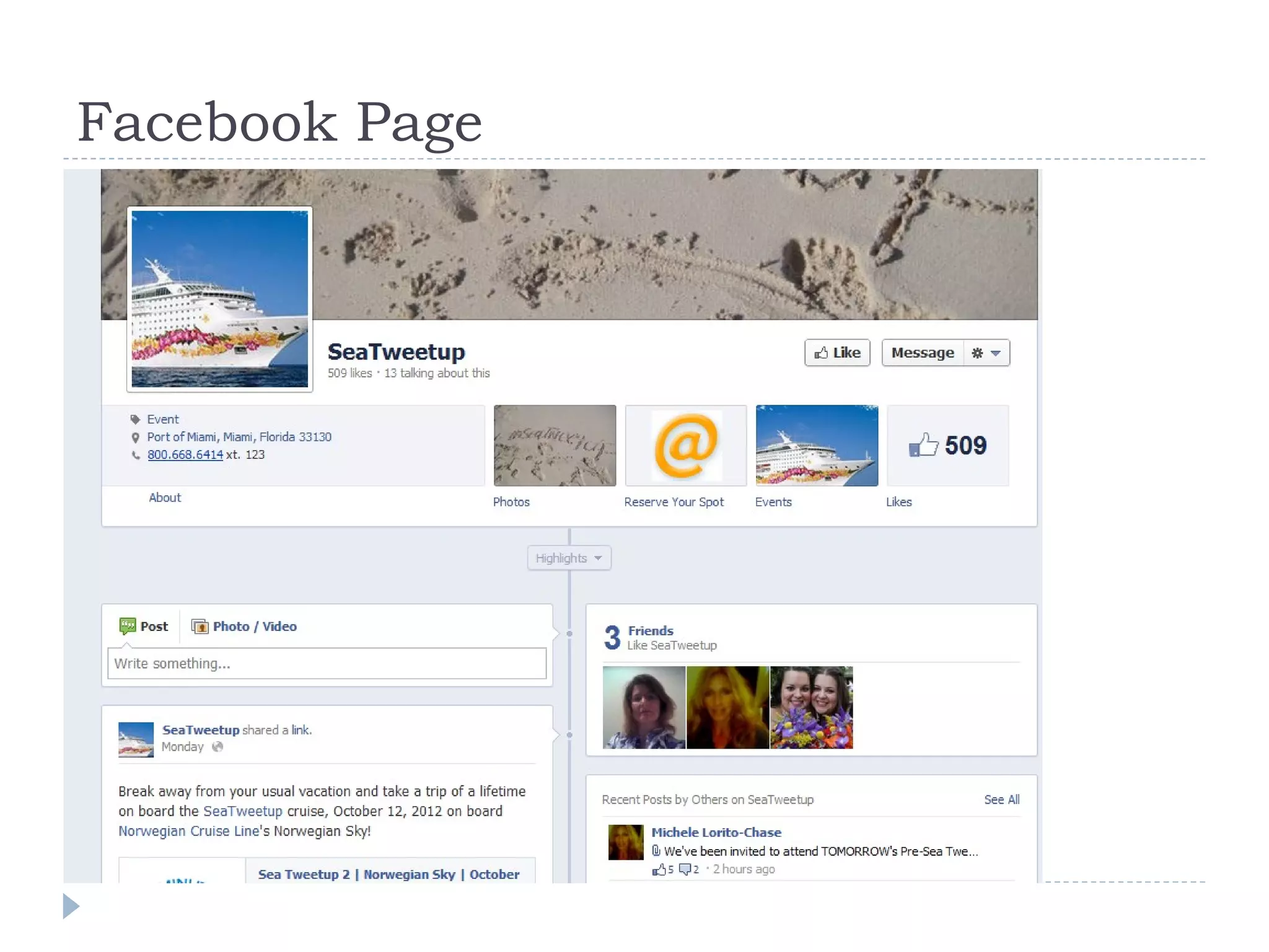Facebook Page
 