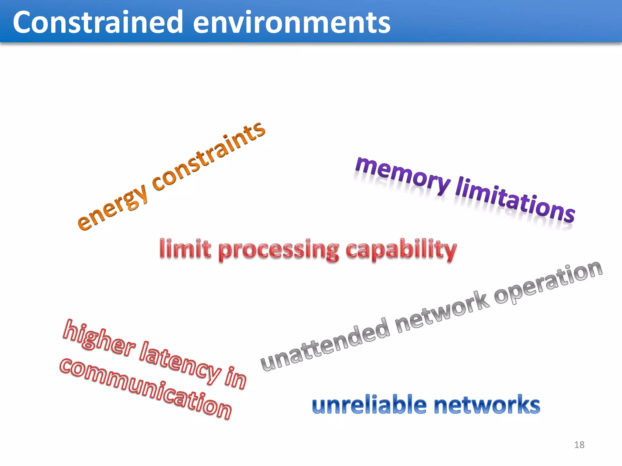Constrained environments 18 