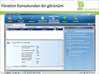 Yönetim Konsolundan bir görünüm 