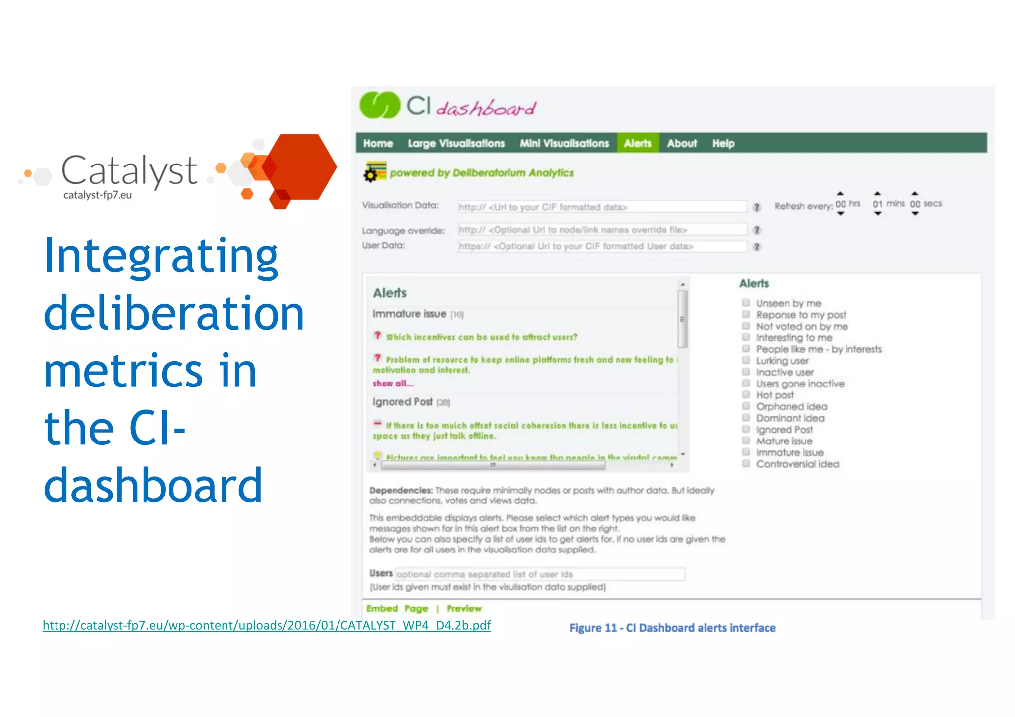 Problem-Goal-Exception (PGE) analysis using IBIS syntax
checking for potential weaknesses in reasoning
http://catalyst-fp7.eu/wp-content/uploads/2016/01/CATALYST_WP4_D4.2b.pdf
 