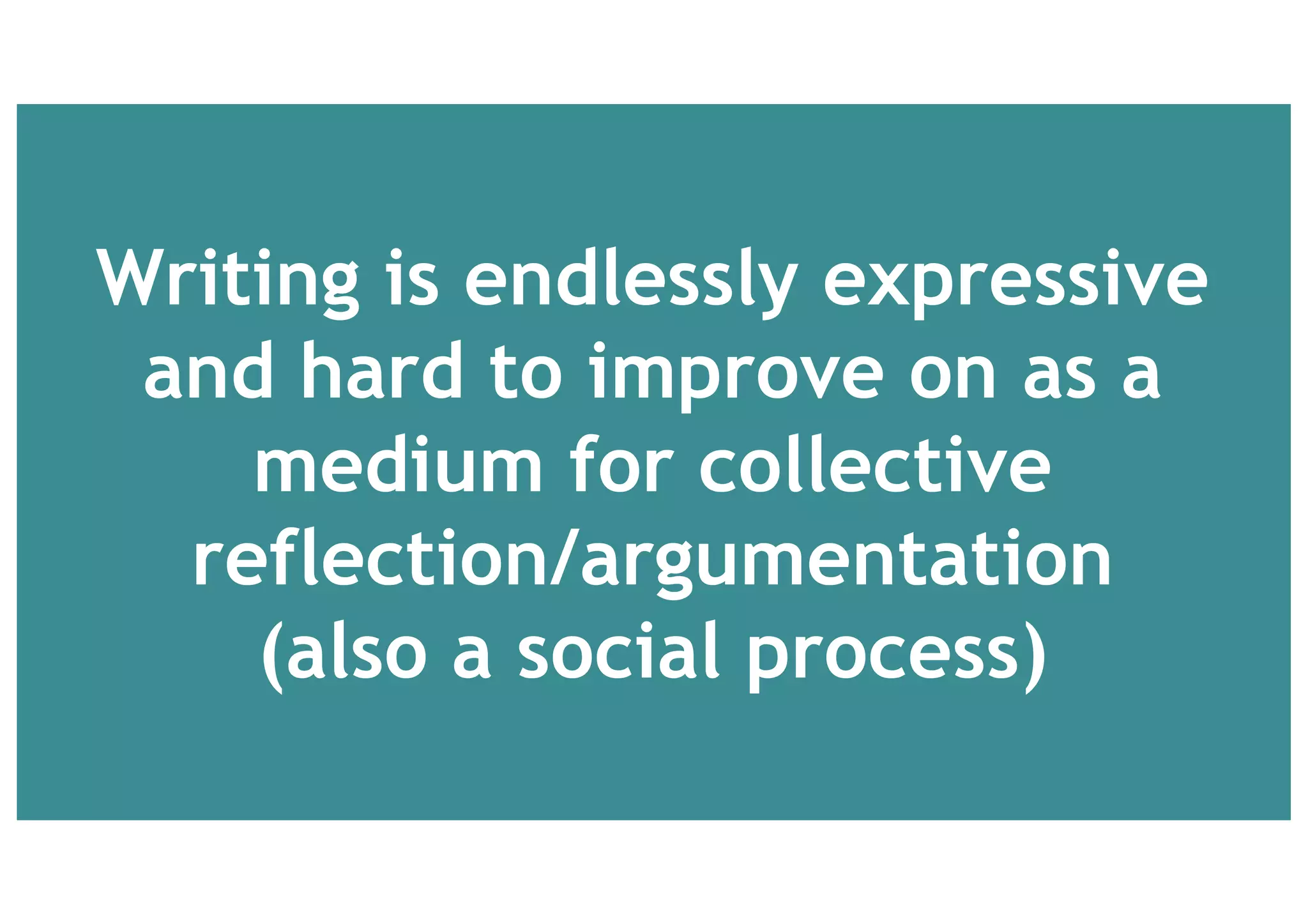 But the group using a Ning discussion forum
still outperforms Social-IBIS and Plain-IBIS
Accuracy	of	Prediction	(commodity	prices)Perceived	Ease	of	Use
L. Iandoli, I. Quinto, S. Buckingham Shum, A. De Liddo (2015), On Online Collaboration and Construction of Shared Knowledge: Assessing Mediation Capability in Computer
Supported Argument Visualization Tools, Journal of the Association for Information Science and Technology, 75 (5), pp.1052-1067
 