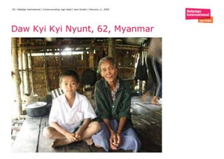 Daw Kyi Kyi Nyunt, 62, Myanmar   
