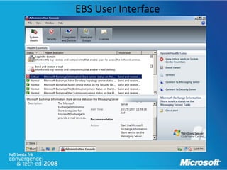 EBS User Interface
 