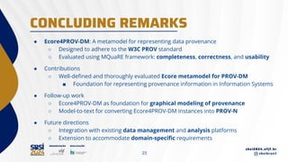 An Ecore Metamodel for the W3C PROV Provenance Data Model | PDF