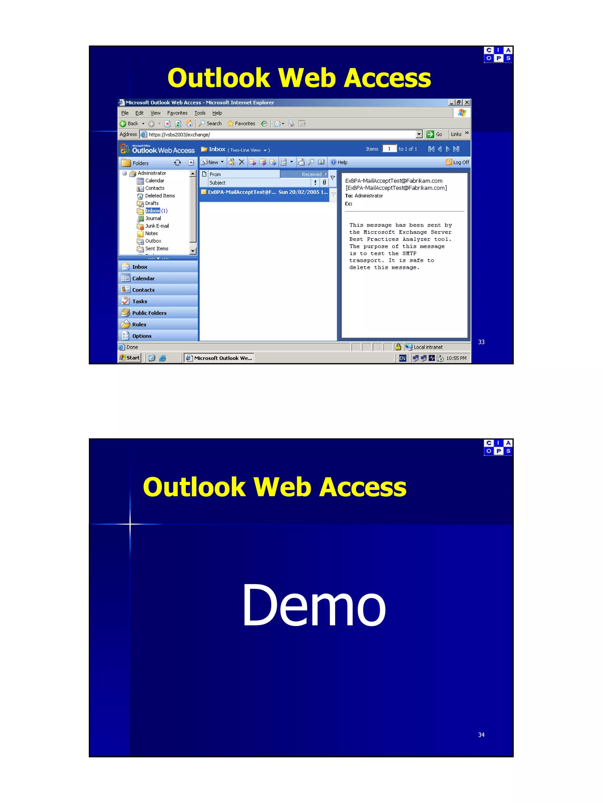 Introduction to Small Business Server Part 3