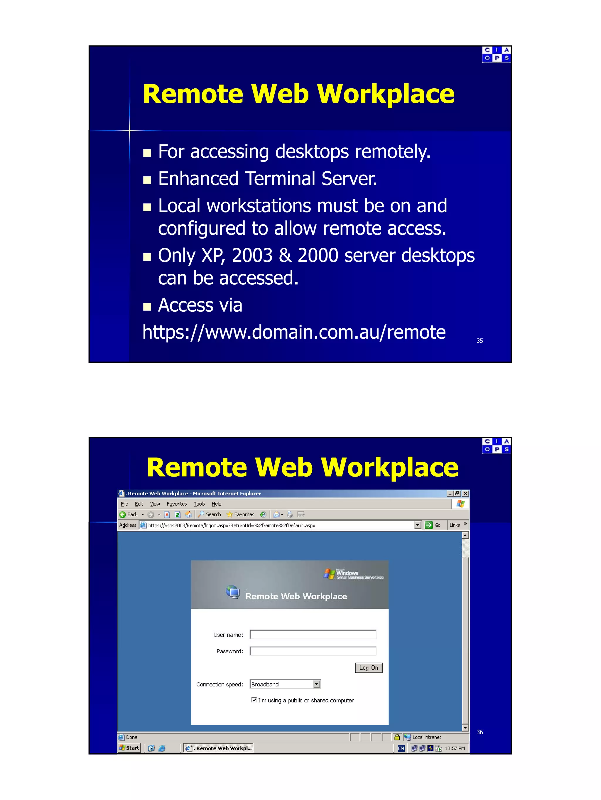 Introduction to Small Business Server Part 3