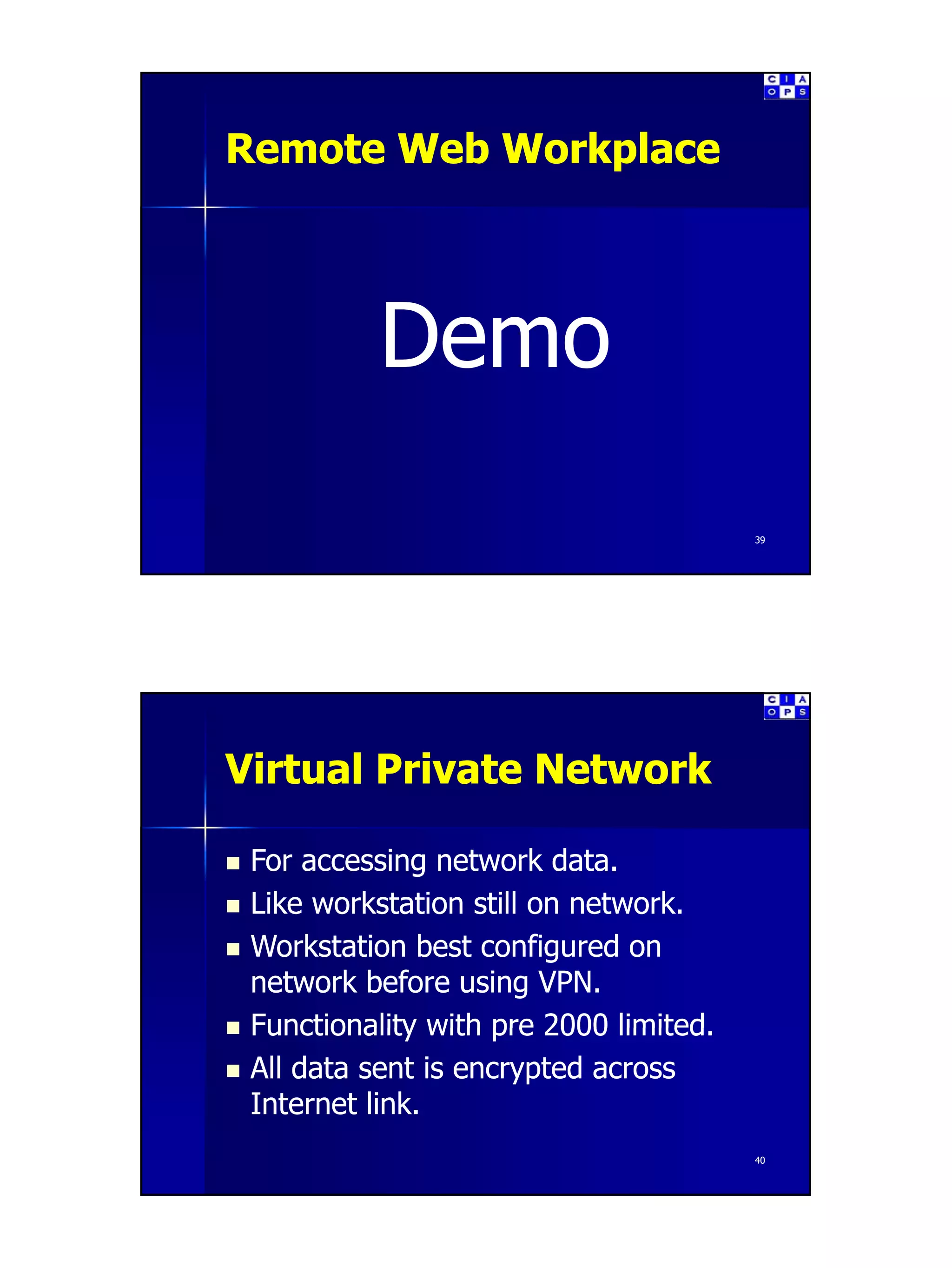 Introduction to Small Business Server Part 3