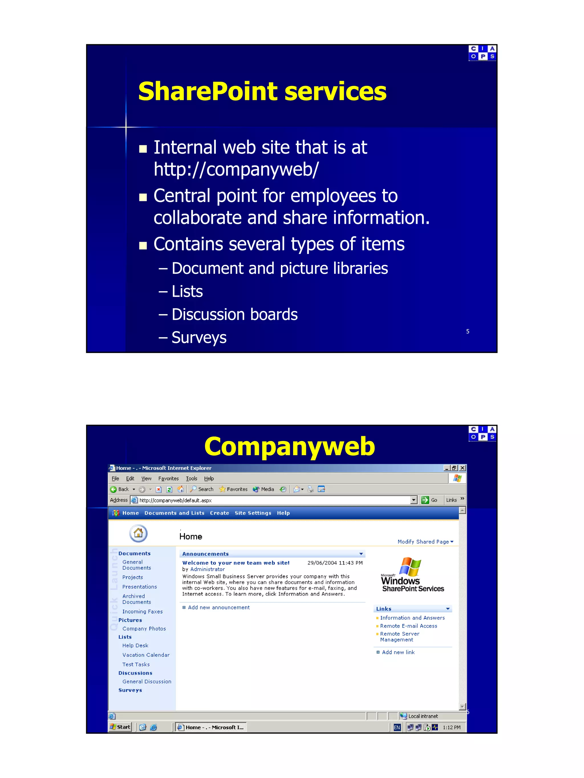 Introduction to Small Business Server Part 3