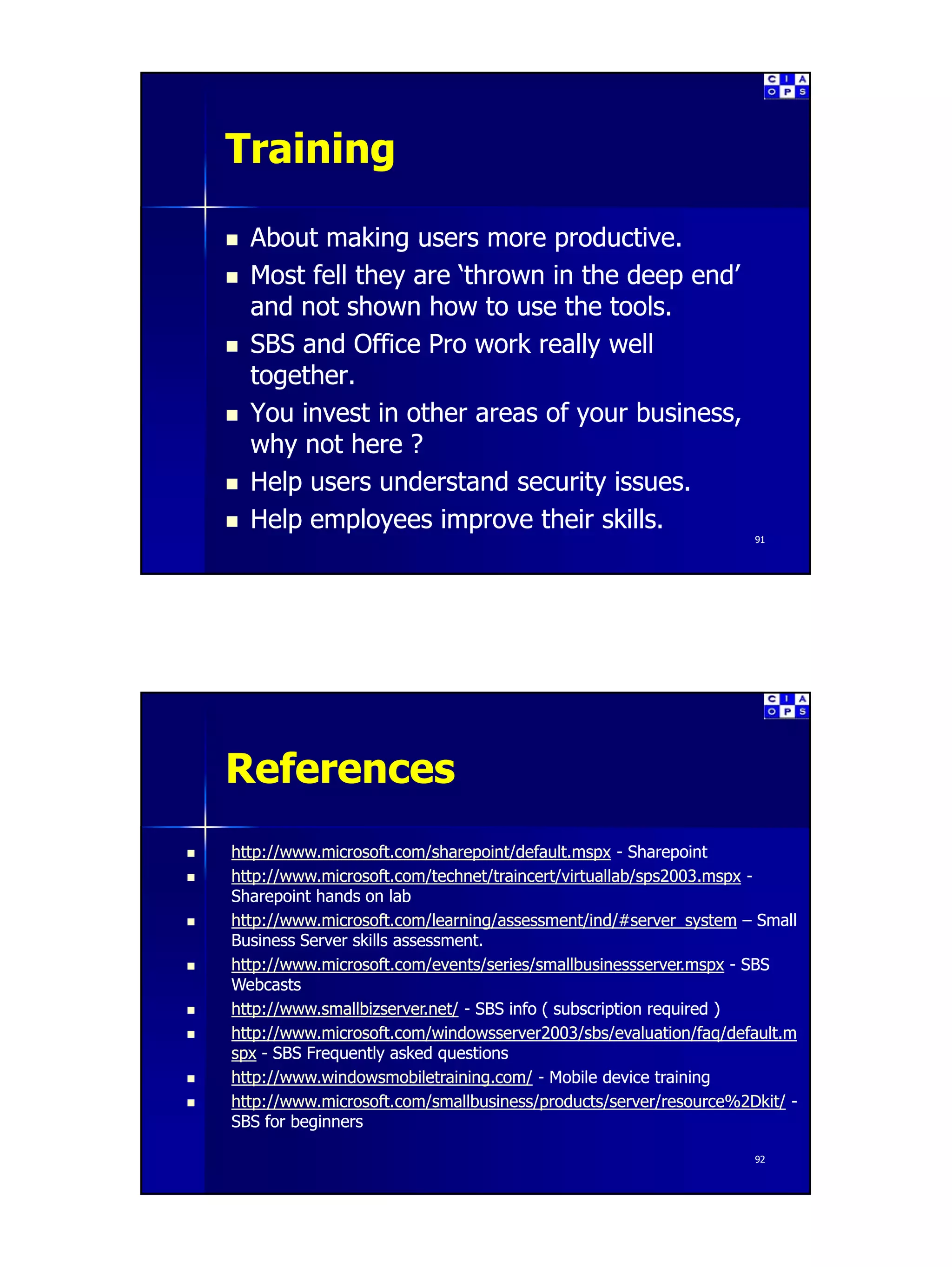 Introduction to Small Business Server Part 3