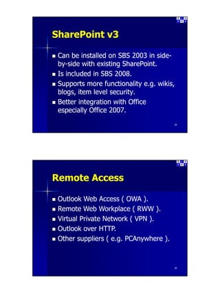 Introduction to Small Business Server Part 3