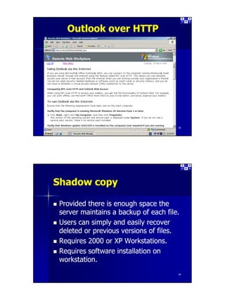 Introduction to Small Business Server Part 3