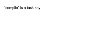 “compile” is a task key
 