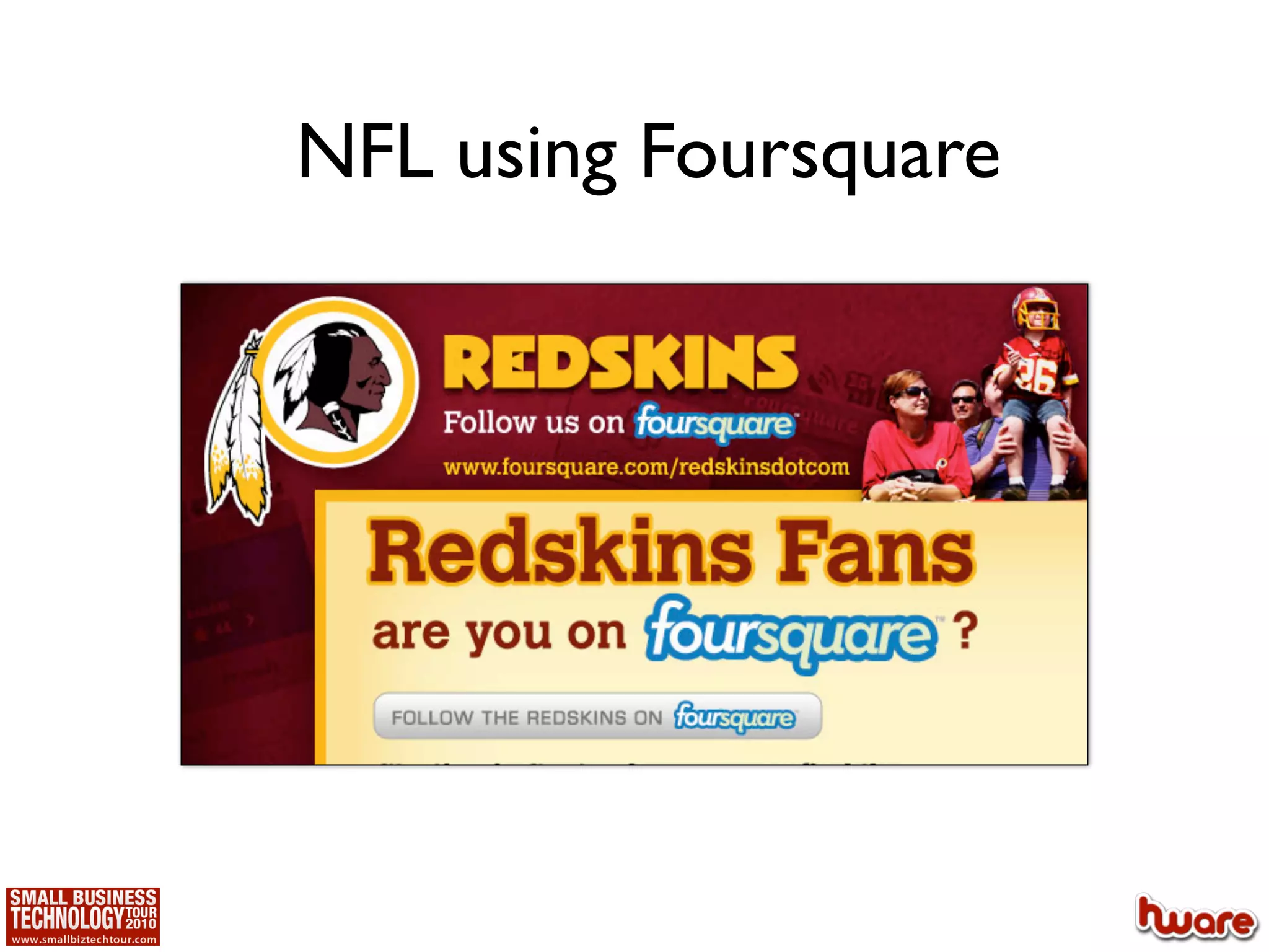 NFL using Foursquare
 