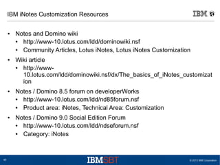 Inotes Notes Learn everything about IBM iNotes Customization | PDF