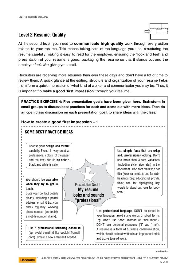 how to write a quick resumes