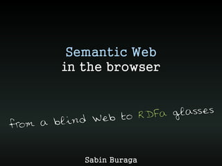 Semantic Web
in the browser




   Sabin Buraga
 