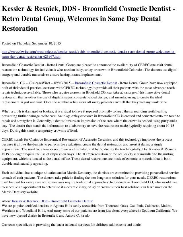 Kessler & Resnick, DDS Broomfield Cosmetic Dentist