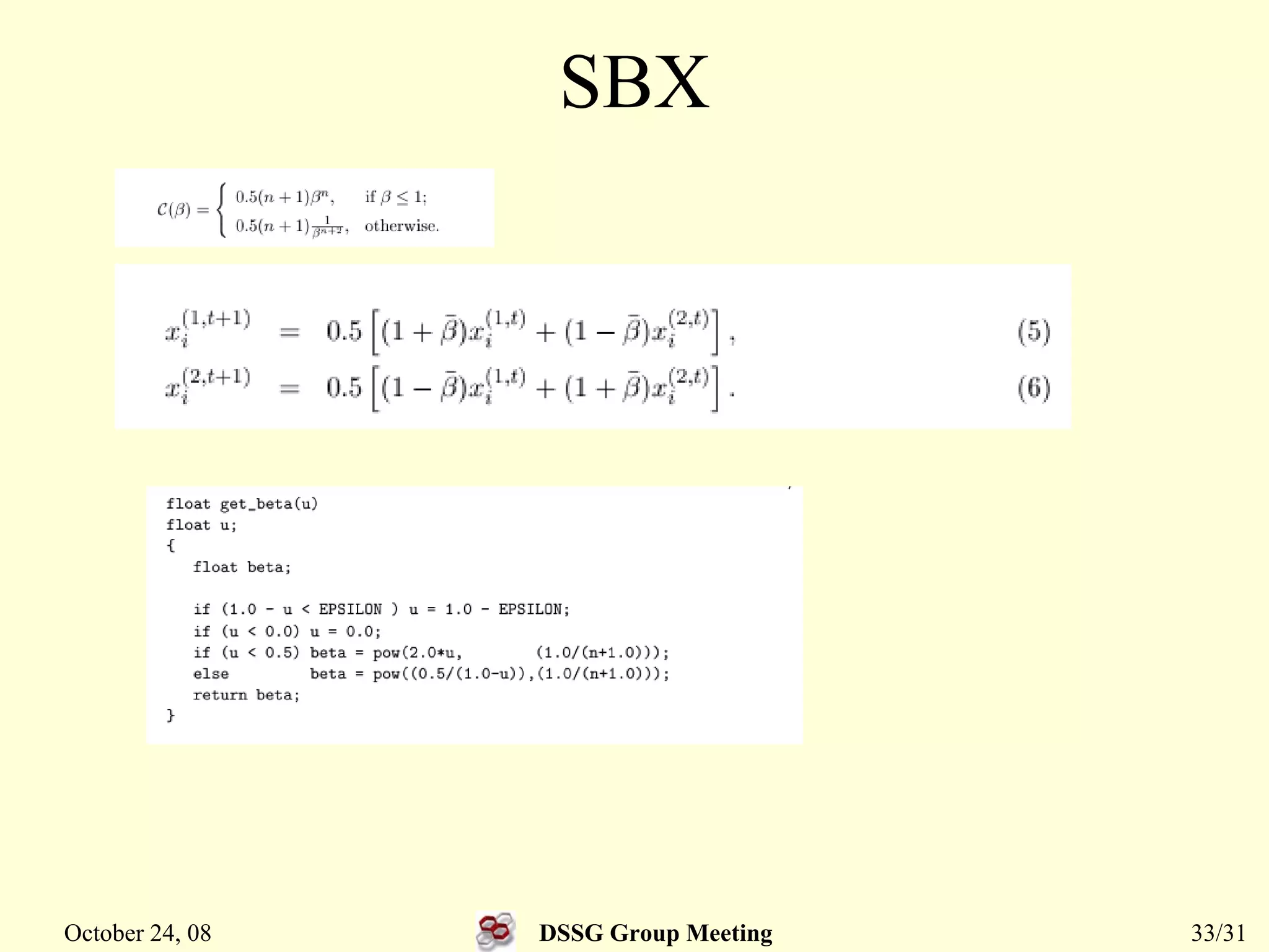 Simulated Binary Crossover