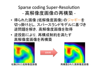 Sparse coding Super-Resolu2on
- -
• ( )
•
 