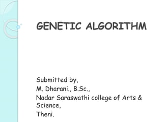 GENETIC ALGORITHM | PPT