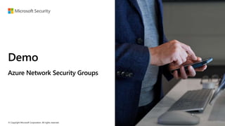 © Copyright Microsoft Corporation. All rights reserved.
Demo
Azure Network Security Groups
 