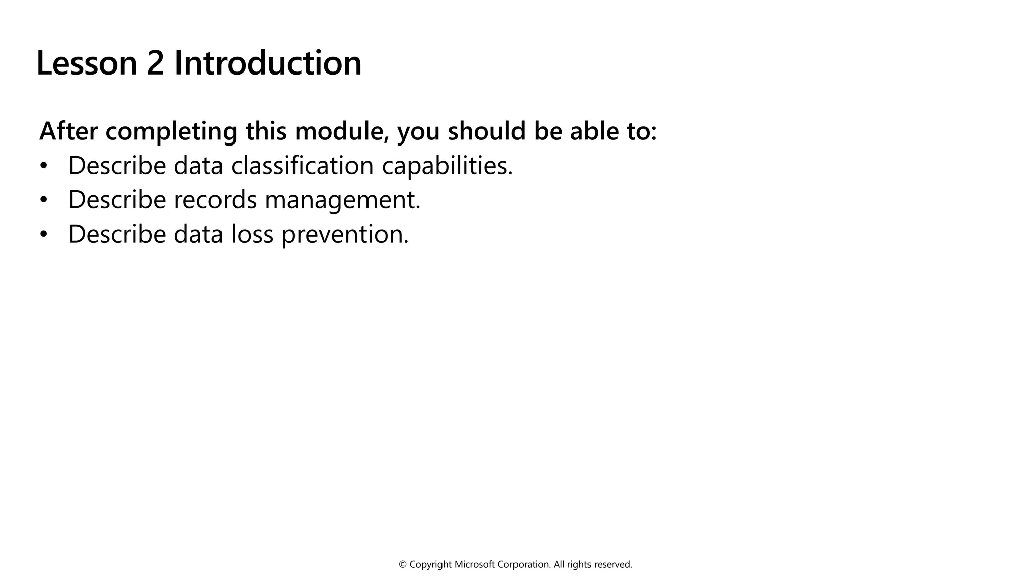 © Copyright Microsoft Corporation. All rights reserved.
Lesson 2 Introduction
 