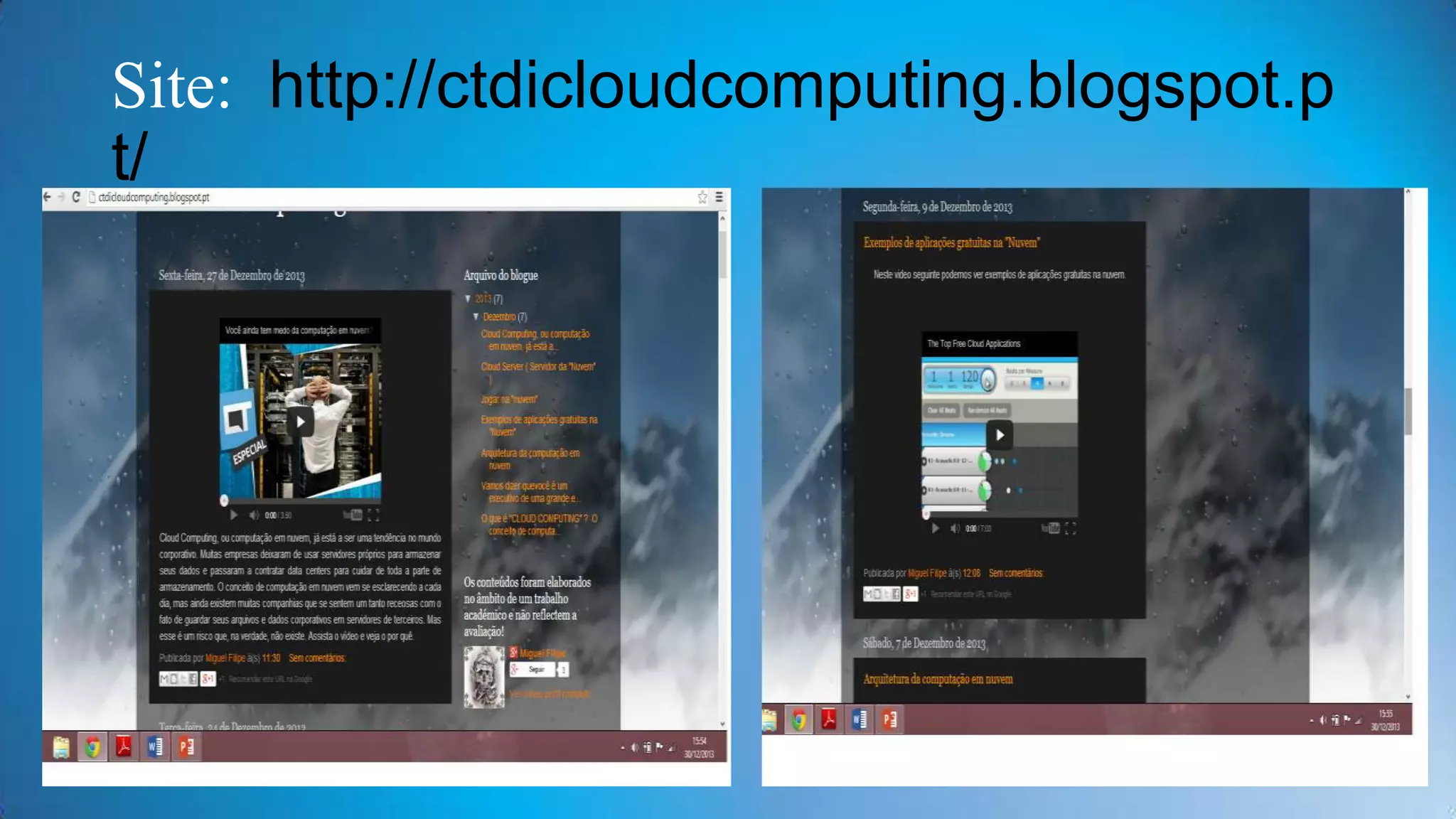 Site: http://ctdicloudcomputing.blogspot.p
t/

 