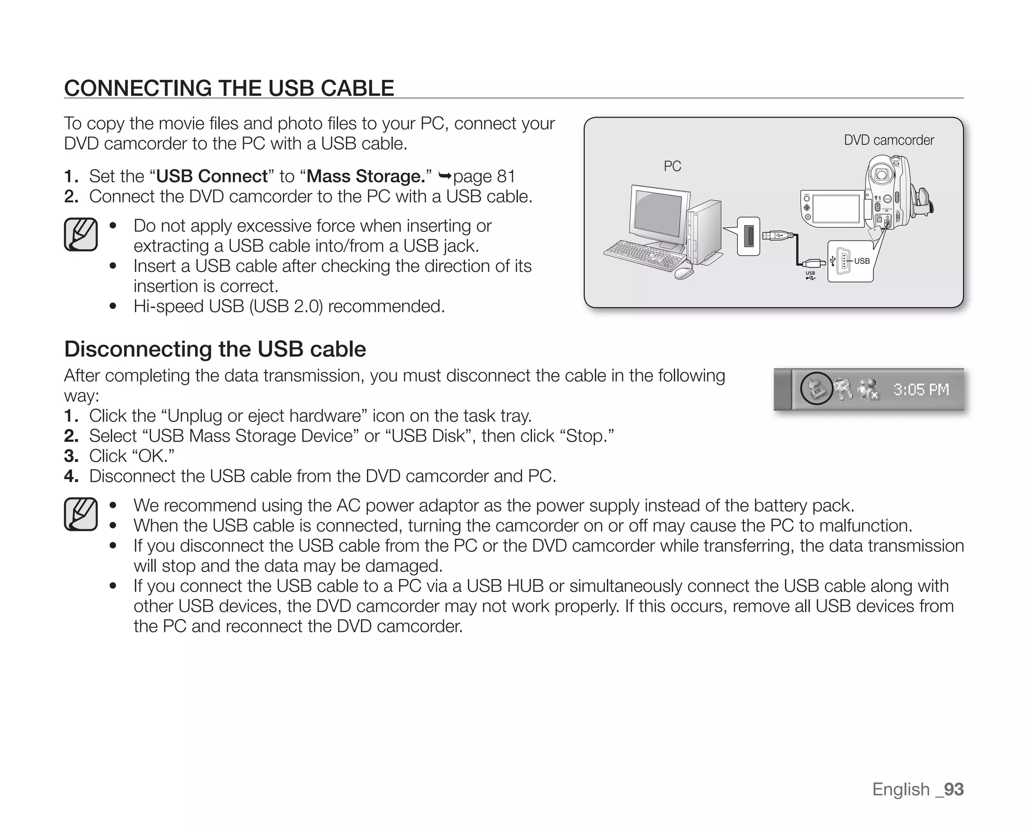 Samsung Camcorder SC-DX100 User Manual
