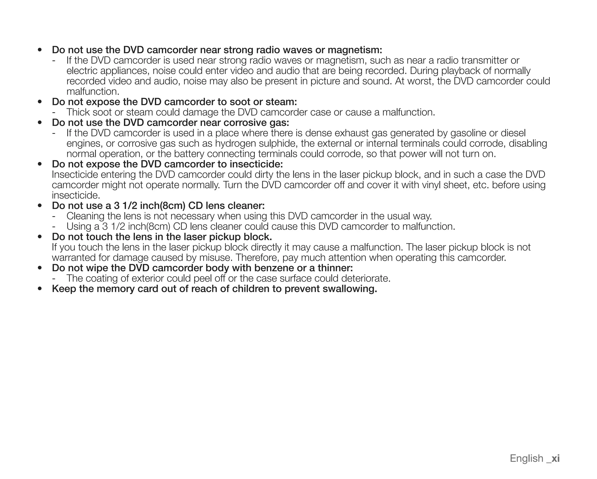 Samsung Camcorder SC-DX100 User Manual