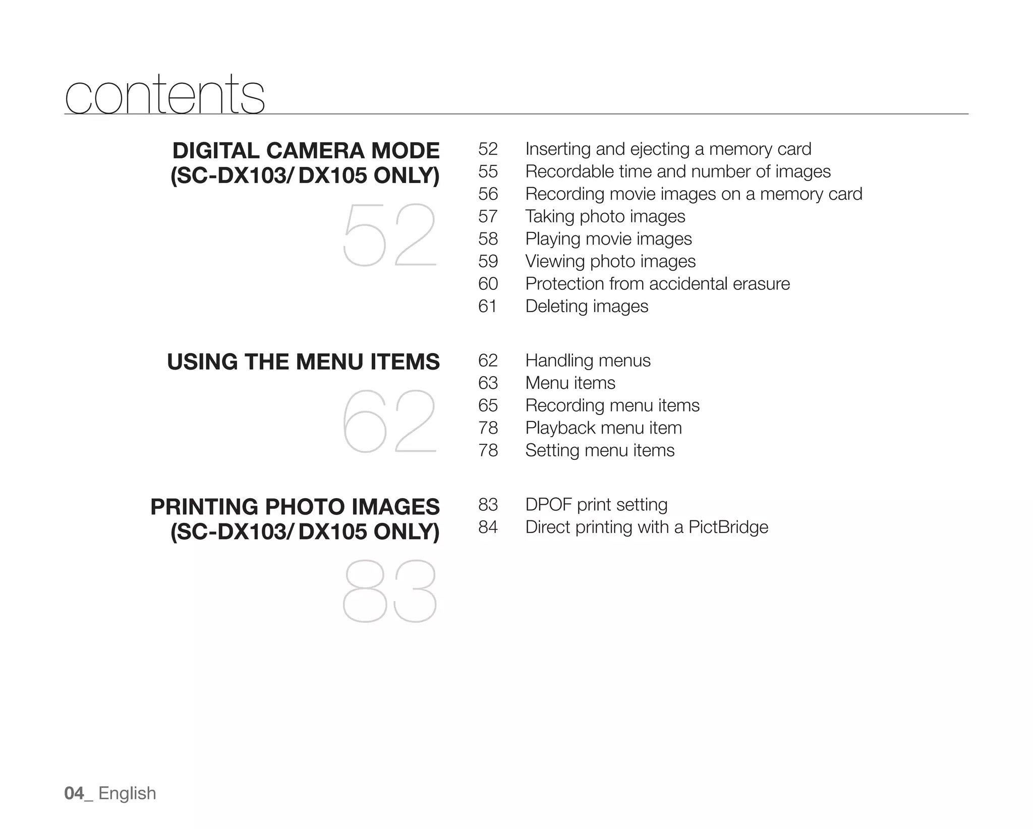 Samsung Camcorder SC-DX100 User Manual
