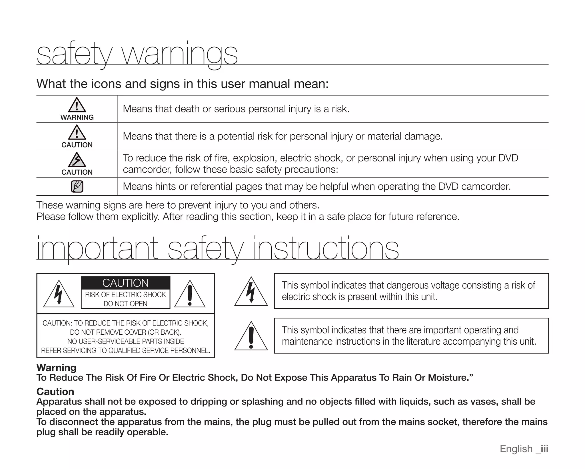 Samsung Camcorder SC-DX100 User Manual