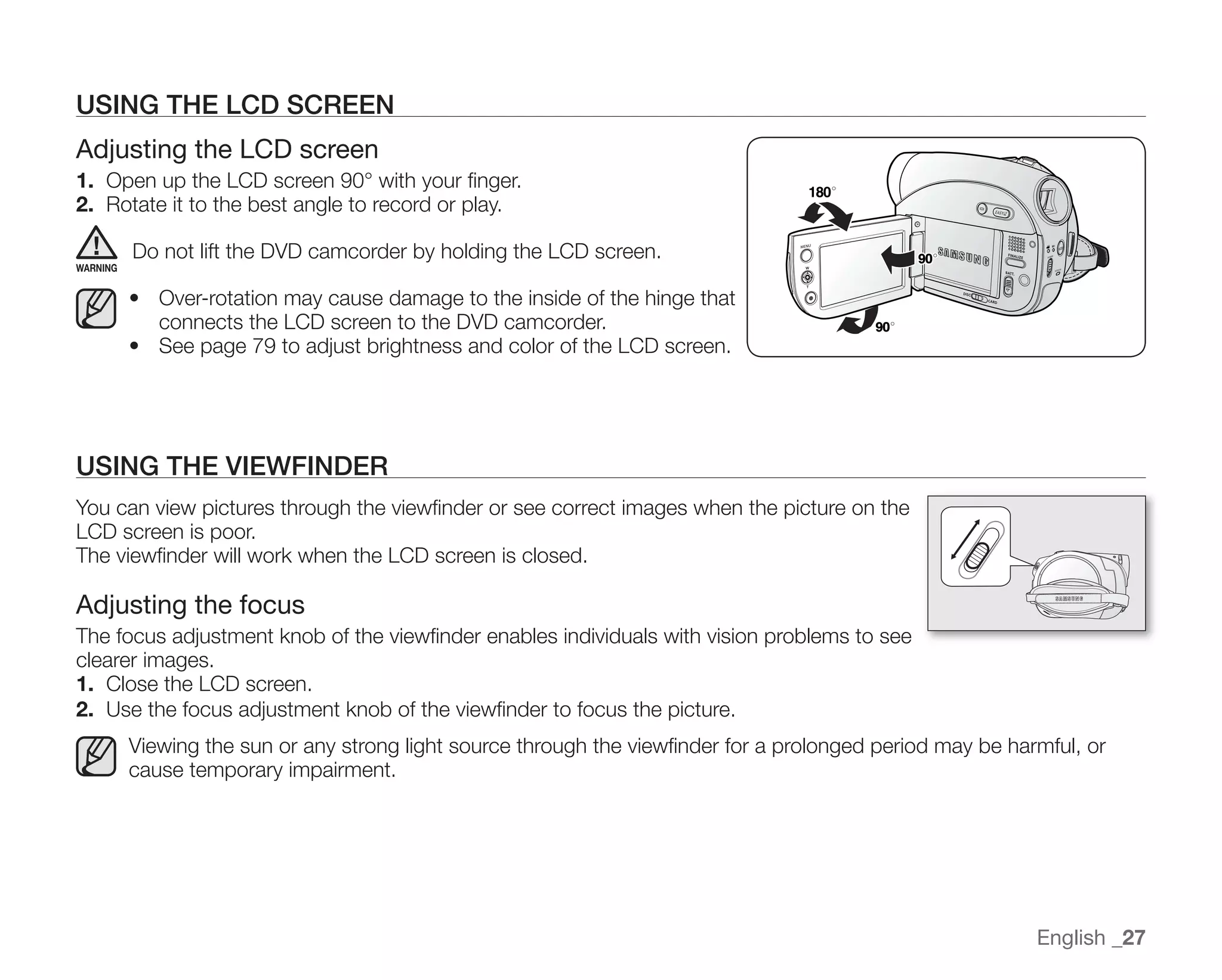 Samsung Camcorder SC-DX100 User Manual