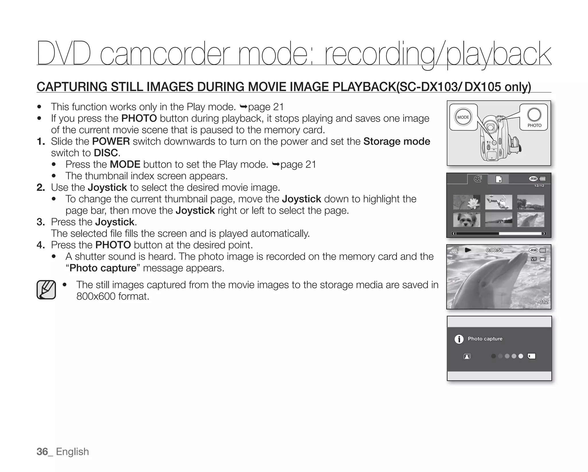 Samsung Camcorder SC-DX100 User Manual