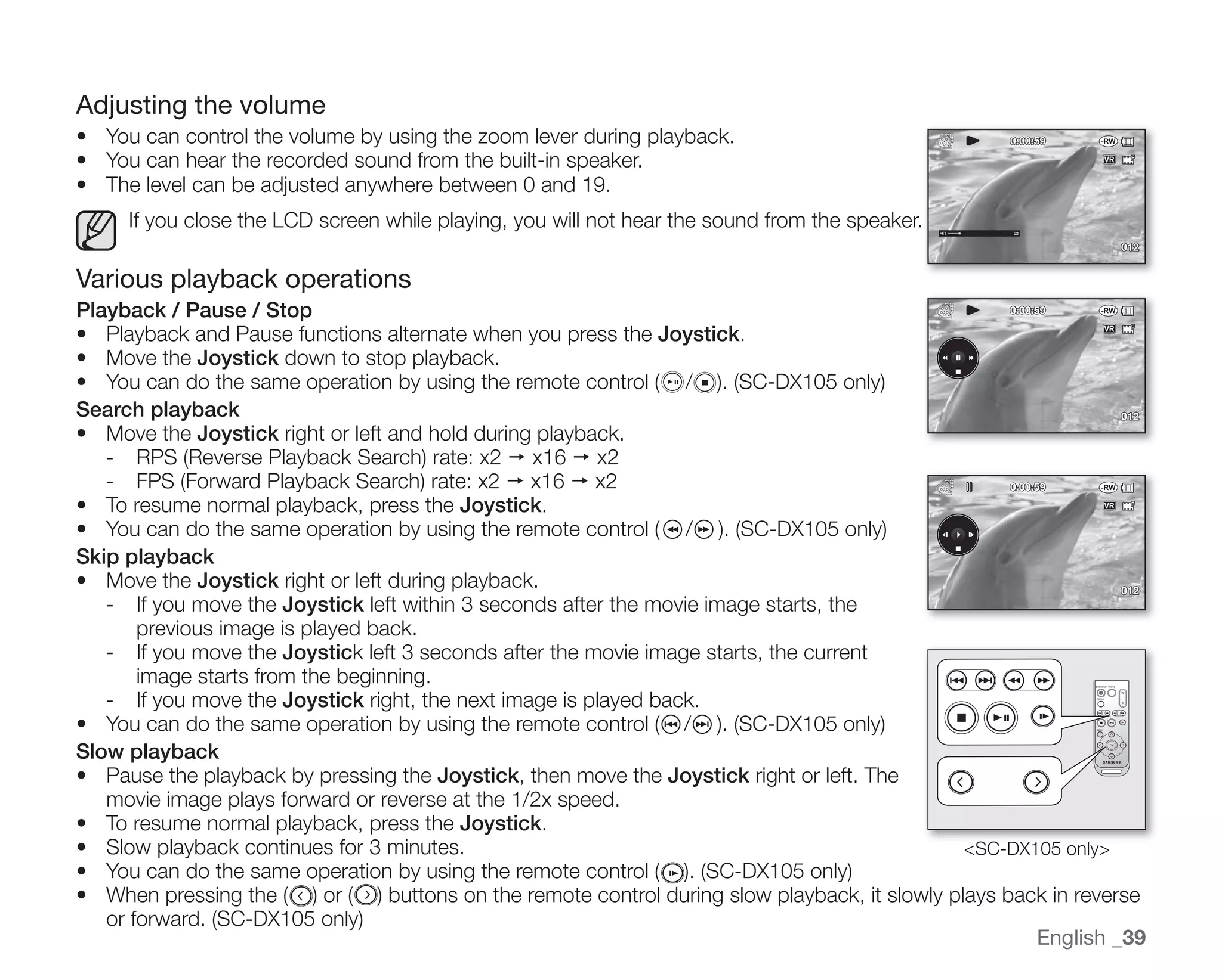 Samsung Camcorder SC-DX100 User Manual