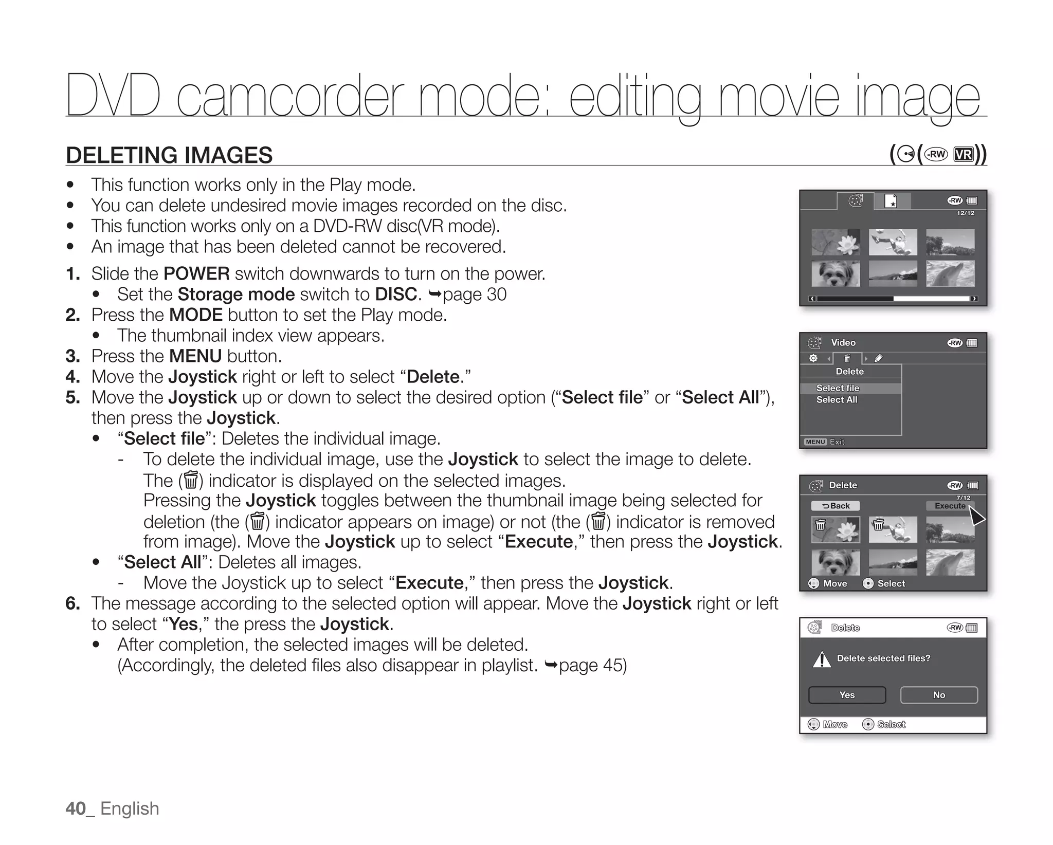 Samsung Camcorder SC-DX100 User Manual