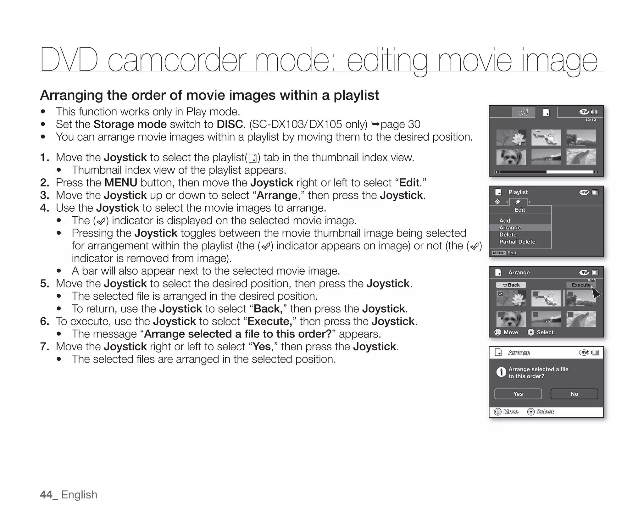 Samsung Camcorder SC-DX100 User Manual